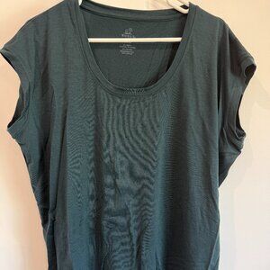 Woolx Gabi merino tunic top in teal, size L